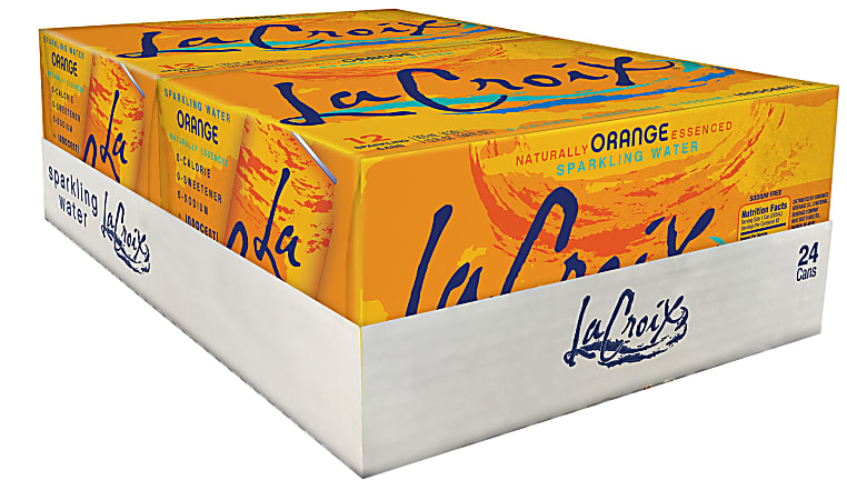 LaCroix® Core Sparkling Water with Natural Orange Flavor, 12 Oz, Case of 24 Cans