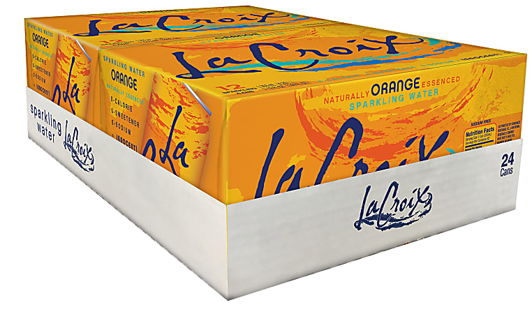 LaCroix® Core Sparkling Water with Natural Orange Flavor, 12 Oz, Case of 24 Cans