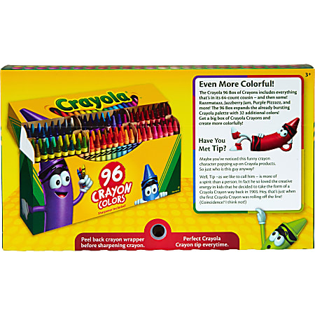 Crayola Standard Crayons With Built In Sharpener Assorted Colors