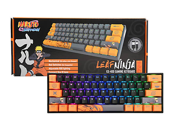 Check Point Naruto 60% Mechanical RGB Keyboard, Leaf Ninja, Mid-Size, NA-KB-1003