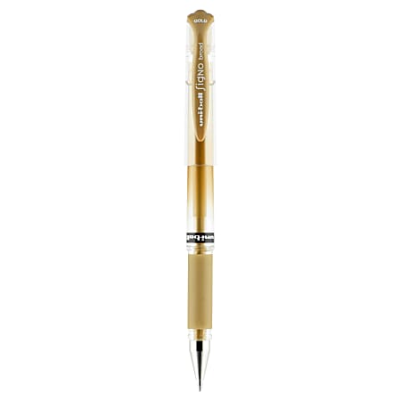 Uni-Ball Signo Gel Impact Pens, Bold Point (1.0mm), Gold Metallic