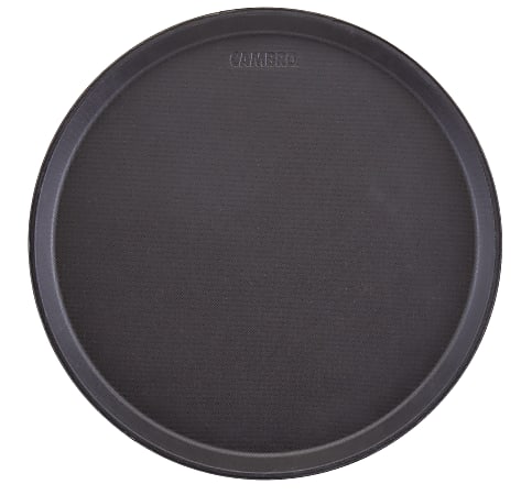 Cambro Round Camtread Trays, 14", Black, Set Of 12 Trays, 1400CT110