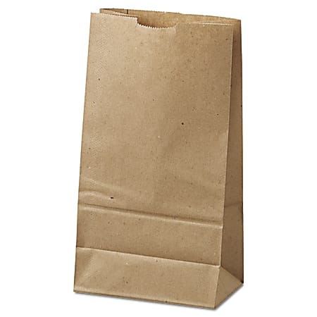 General Paper Grocery Bags, #6, 6" x 3 5/8" x 11 1/16", 35 Lb, Brown, Pack Of 500