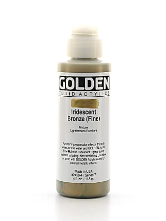 Golden Fluid Acrylic Paint, 4 Oz, Iridescent Bronze Fine