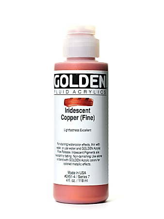 Golden Fluid Acrylic Paint, 4 Oz, Iridescent Copper Fine