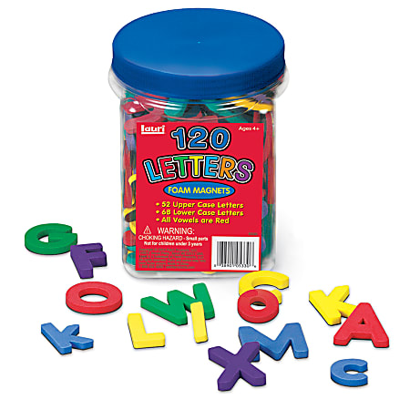 Lauri 120-Piece Foam Letter Magnet Set, Assorted Colors