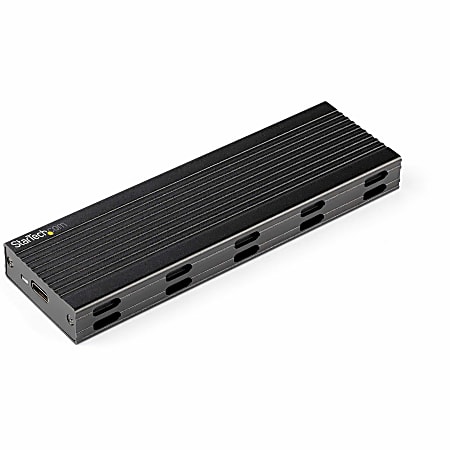 StarTech.com USB-C 10Gbps to M.2 NVMe or M.2 SATA SSD Enclosure, Portable M.2 PCIe/SATA SSD Aluminum Enclosure, USB-C & USB-A Host Cables