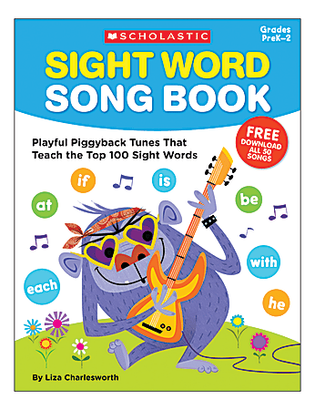 Scholastic Sight Word Song Book, Pre-K to 2nd Grade