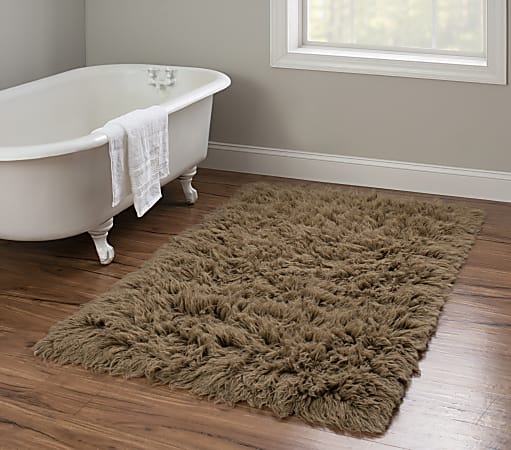 Linon Flokati Area Rug, 3' x 5', Morrigan 2000G Mushroom