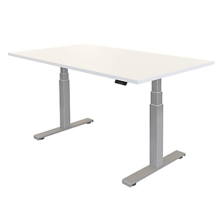 Fellowes® Cambio 72"W Height-Adjustable Computer Desk, White