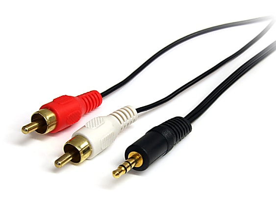 StarTech.com - Stereo Audio cable - RCA (M) - mini-phone stereo 3.5 mm (M) - 1.8 m - Connect your computer or audio player to an RCA audio device - 6ft Stereo Audio cable - 6ft RCA Cable - rca Y adapter -6ft 3.5 to rca cable