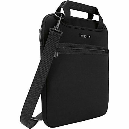 Targus 12" Vertical Slipcase with Hideaway Handles, Neoprene Body, Handle, Shoulder Strap, 10.3"H x 13.5"W x 1.2"D