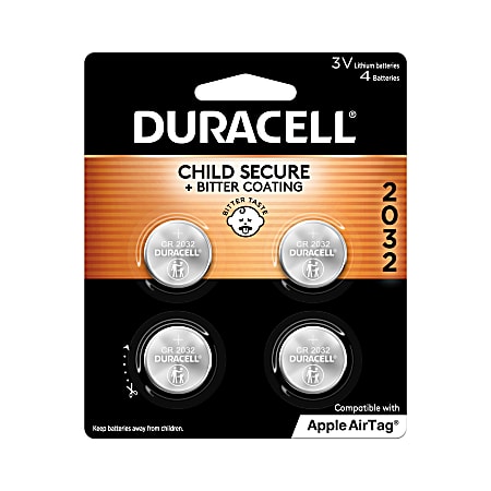 Duracell® 3-Volt Lithium 2032 Coin Batteries, Pack Of 4