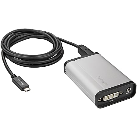 StarTech.com DVI to USB C Video Capture Device - USB Capture Card - Windows and Mac - DirectShow Compatible - 1080p 60fps - USBC2DVCAPRO - External USB capture card includes intuitive software for Windows and macOS