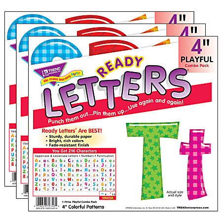 Trend Colorful Patterns 4-inch Ready Letters Trend Colorful Patterns 4-inch Ready Letters