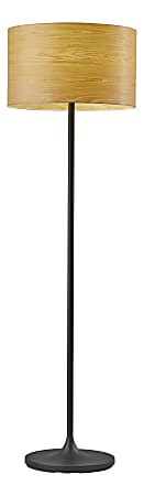 Adesso® Oslo Floor Lamp, 59-1/2"H, Cherry Shade/Black Base