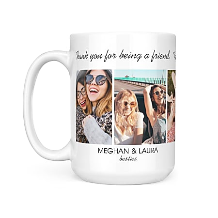 Custom Create Your Own, Photo Ceramic Coffee Mug, High Gloss White, 15-oz.