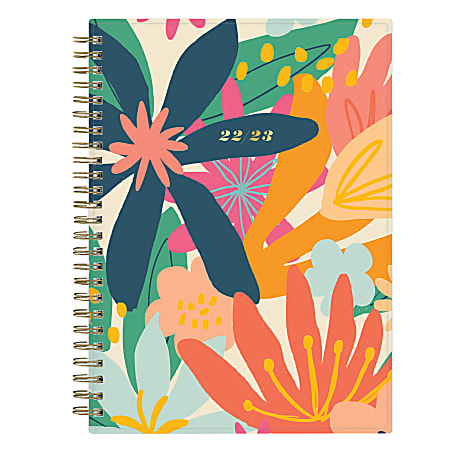 Blue Sky™ Brit + Co Weekly/Monthly Academic Notes Planner, 5-7/8" x 8-5/8", Spring Blooms, July 2022 to June 2023, 136438