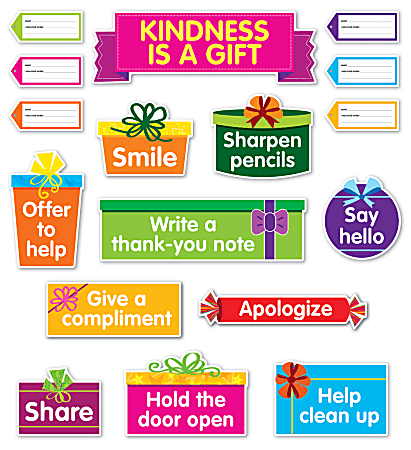 Scholastic Kindness Is A Gift Bulletin Board Set, Kindergarten To 5th Grade