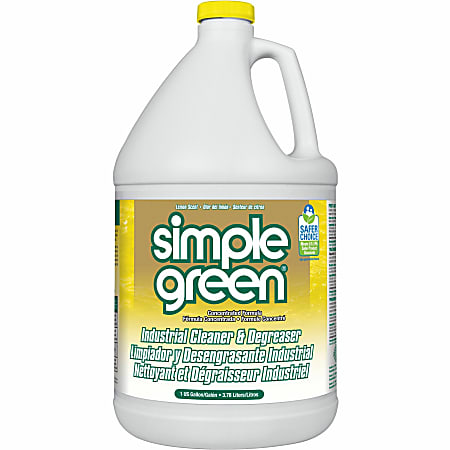 Simple Green Industrial Cleaner/Degreaser - Concentrate - 128 fl oz (4 quart) - Lemon Scent - 6 / Carton - Non-toxic, VOC-free, Butyl-free, Phosphate-free, Non-abrasive, Non-corrosive, Deodorize, Non-flammable - Lemon