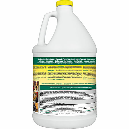 Simple Green Industrial Cleaner/Degreaser - Concentrate - 128 fl oz (4 quart) - Lemon Scent - 6 / Carton - Non-toxic, VOC-free, Butyl-free, Phosphate-free, Non-abrasive, Non-corrosive, Deodorize, Non-flammable - Lemon