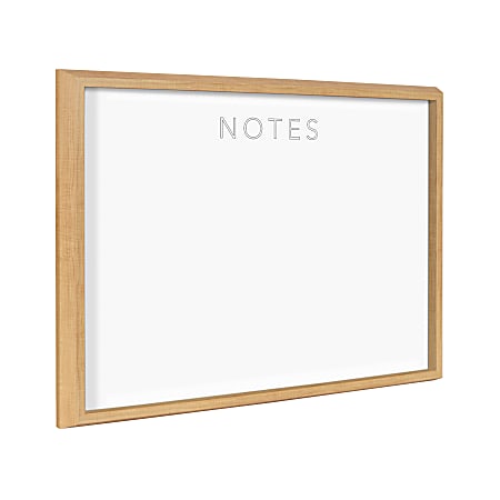 Kate and Laurel Blake Non-Magnetic Framed Dry-Erase Printed Glass, 18” x 24”, Notes by The Creative Bunch Studio, Natural Plastic Frame