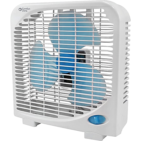 Comfort Zone CZ9BAS Portable Fan - 3 Blades - 228.6 mm Diameter - 2 Speed - Compact, Break Resistant Blade, Automatic Lubrication, Carrying Handle, Quiet Operation, Variable Speed Control - 10.8" Height x 10.3" Width x 3.4" Depth - Plastic - Assorted