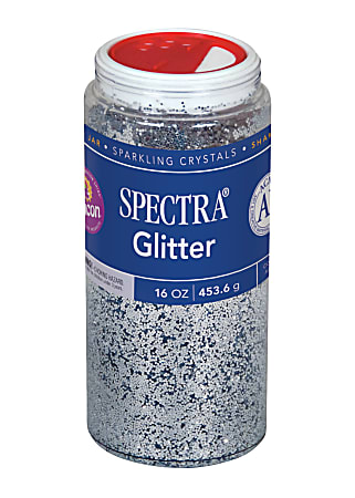 Pacon® Glitter, Shaker-Top Can, Silver