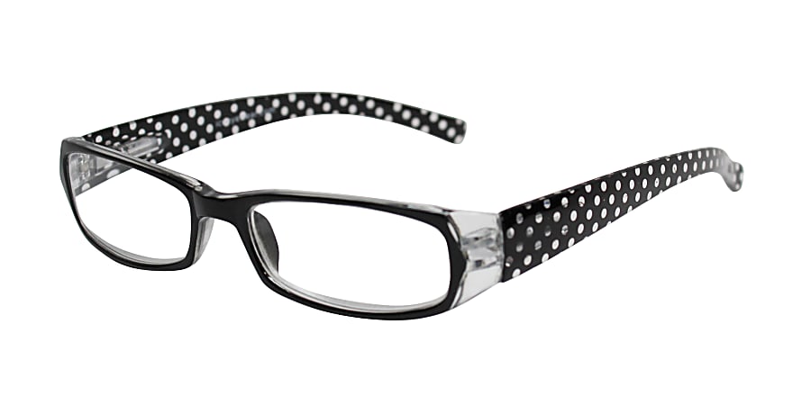 ICU Eyewear Wink Salinas Women's Reading Glasses, Black/Red/Polka Dot, +1.25