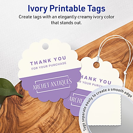 Avery Printable Tags With Sure Feed Technology Print To The Edge 2 5