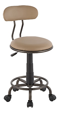 LumiSource Swift Task Chair, Antique Metal/Camel