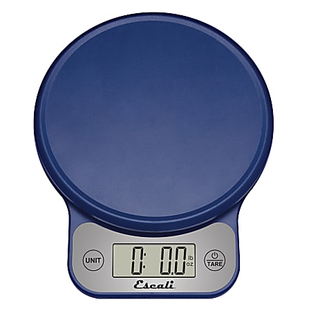 Escali Telero 13.2 Lb Capacity Digital Kitchen Scale, 1-5/16" x 7-5/8", Blue