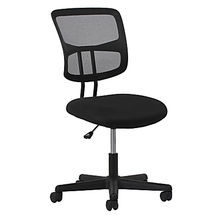 Essentials by OFM Swivel Mesh Mid-Back Task Chair, Black/Silver