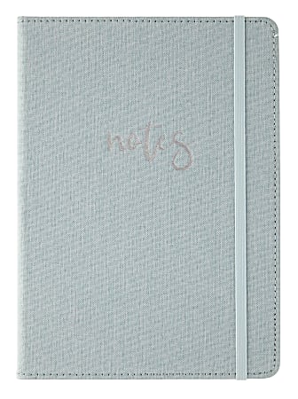 TUL® Hardcover Journal, Junior Size, Narrow Ruled, 192 Pages (96 Sheets), Light Blue