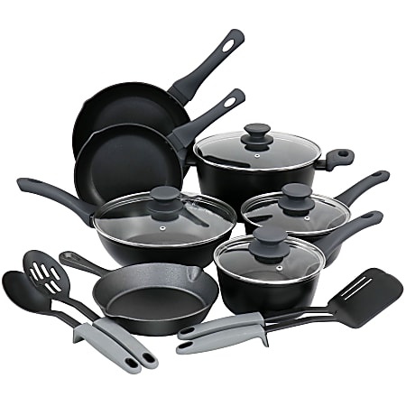 15 - Piece Non-Stick Aluminum Cookware Set