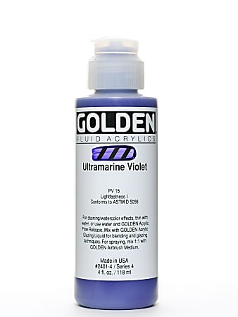 Golden Fluid Acrylic Paint, 4 Oz, Ultramarine Violet