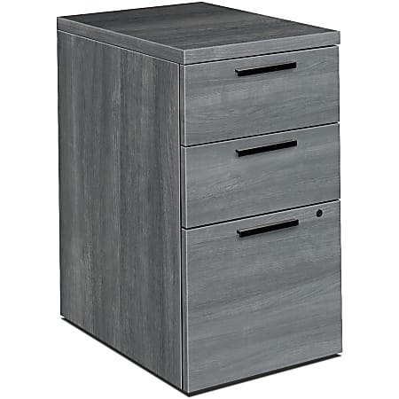 HON® 10500 28"D Vertical 3-Drawer Mobile File Pedestal File Cabinet, Gray