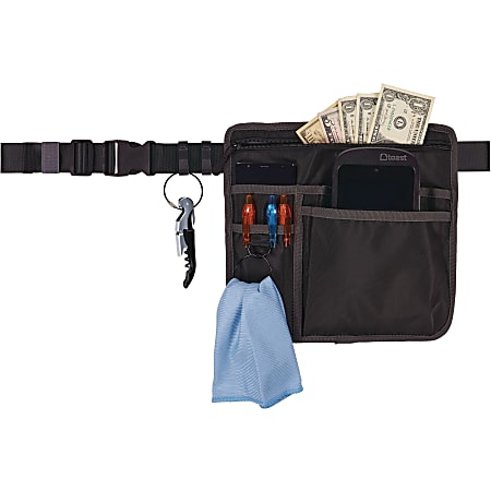 Ergodyne 5716 Server Carrying Apron Pouch, 10" H x 11" W x 1”D, Black