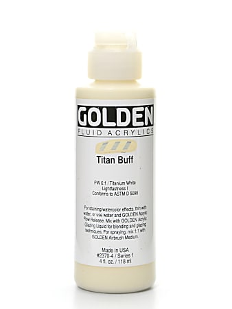 Golden Fluid Acrylic Paint, 4 Oz, Titanium Buff