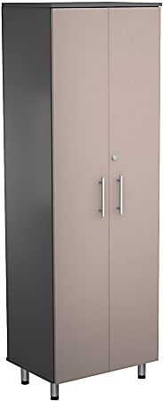 Inval America Maestrik 24"W 2-Door Engineered Wood Storage Garage Cabinet, Taupe