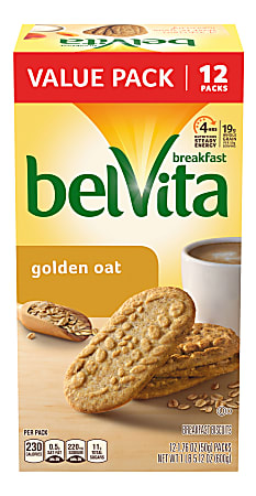 BELVITA Breakfast Biscuits Golden Oats, 12 Count, 3 Pack