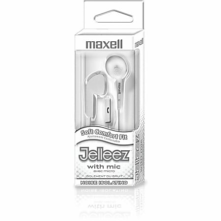Maxell Jelleez Earbuds, White, MAX199728