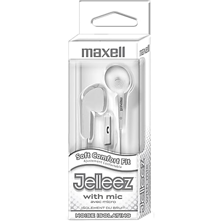 Maxell Jelleez Earbuds, White, MAX199728