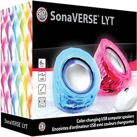 GOgroove SonaVERSE 2.0 Speaker System, Multicolor, GGSVLYT100CLEW