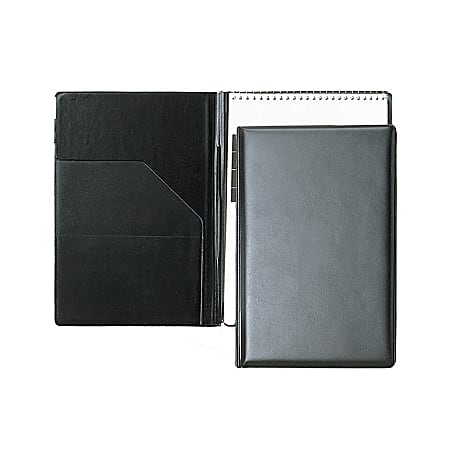 SKILCRAFT® Steno Pad Holder, 6" x 9", Black (AbilityOne 7510-01-454-7388)