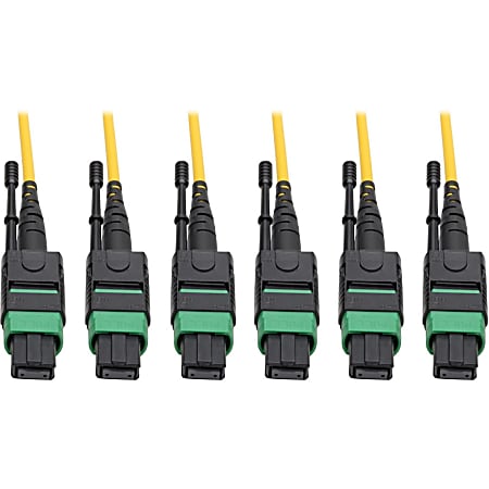 Eaton Tripp Lite Series MTP/MPO (APC) Singlemode Slim Trunk Cable, 24-Strand, 40/100 GbE, 40/100GBAS - N39223M3X8AP