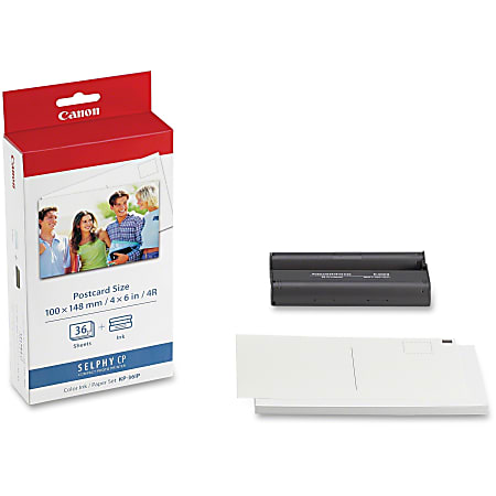 Canon® KP-36IP Tri-Color Ink Cartridge And Photo Paper Kit, 7737A001
