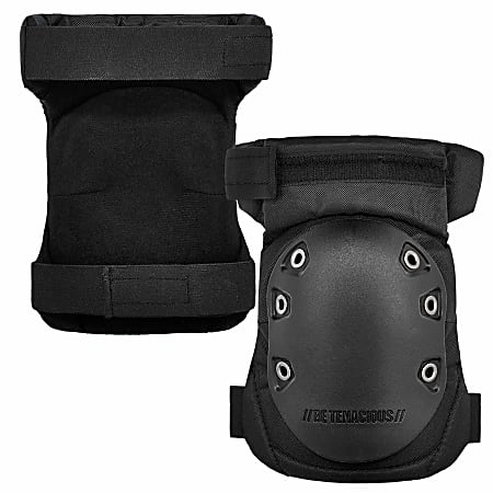 Ergodyne ProFlex Gel Knee Pad, Hinged Rubber Cap, One Size, Black, 435HL, Pack Of 2 Knee Pads