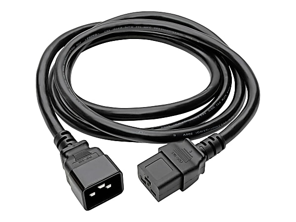 Tripp Lite Power Extension Cord C19 to C20 Heavy-Duty 20A 250V 12 AWG 6 ft. (1.83 m) Black - 20A, 12AWG (IEC-320-C19 to IEC-320-C20) 6-ft."