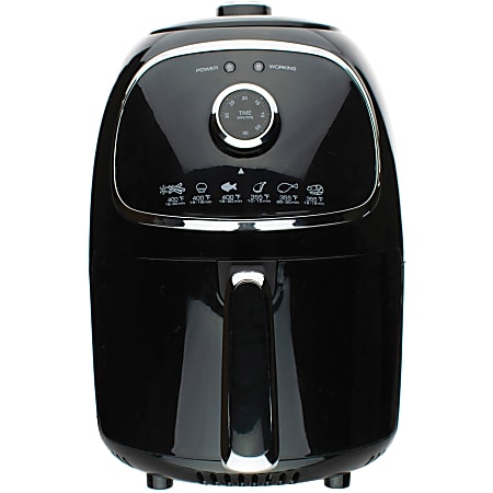Brentwood 2 Quart Electric Air Fryer BlackSilver Office Depot